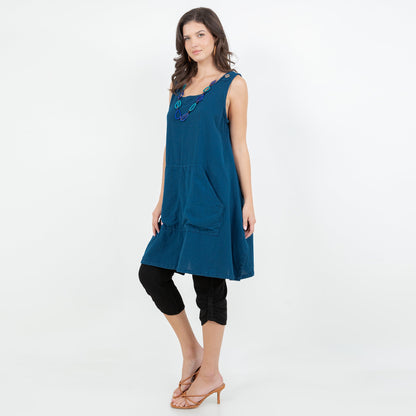 Cottonways Zizi Tunic with Pocket! 100% Cotton Gauze Top in Heather/ OSFM view 11 - Cottonways Tops