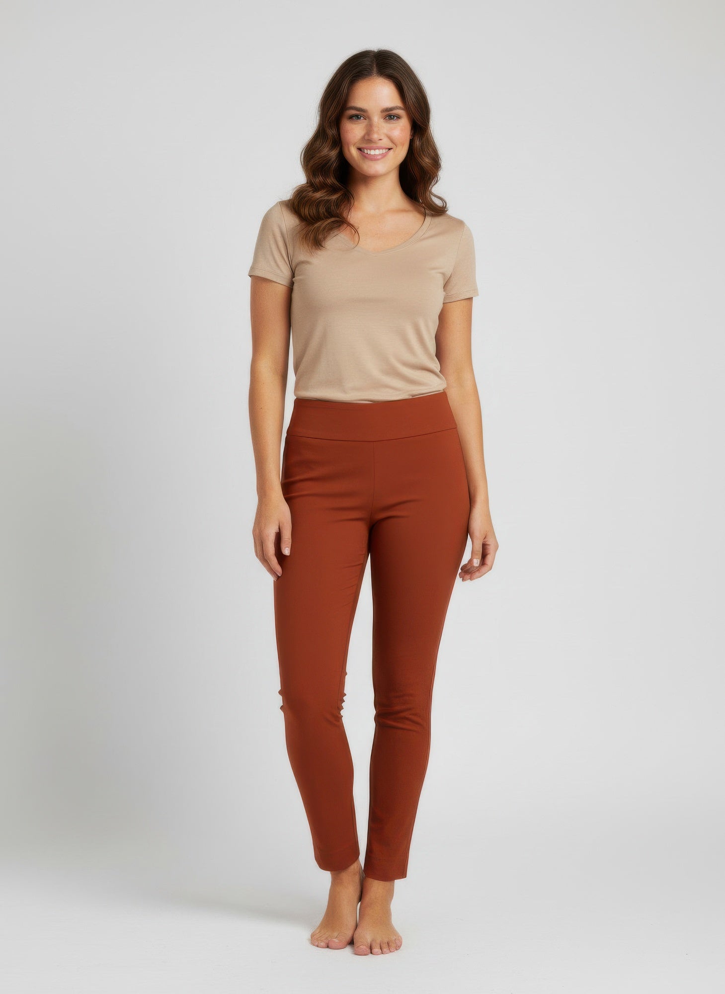 Counterparts Pull on Solid Pants in Sienna - Counterparts Pants Pull On (bottom)