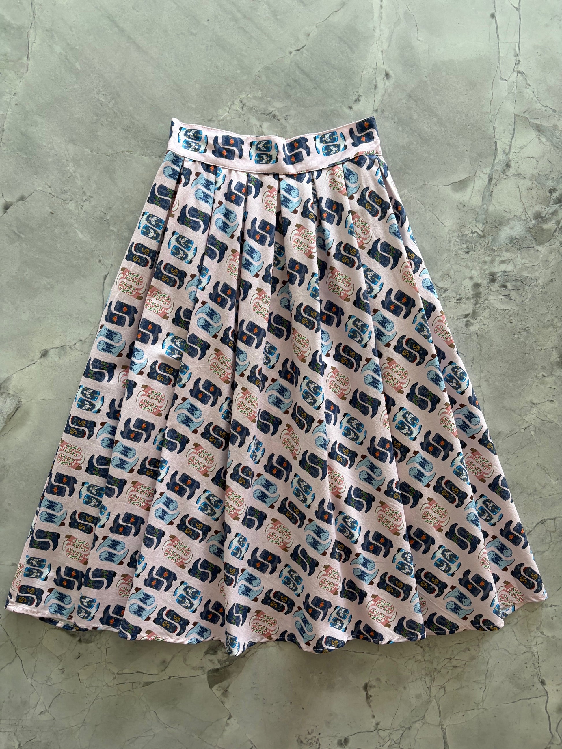 Cowgirl Boots Doris Skirt in L view 3 - Cowgirl Boots Skirt Outfit