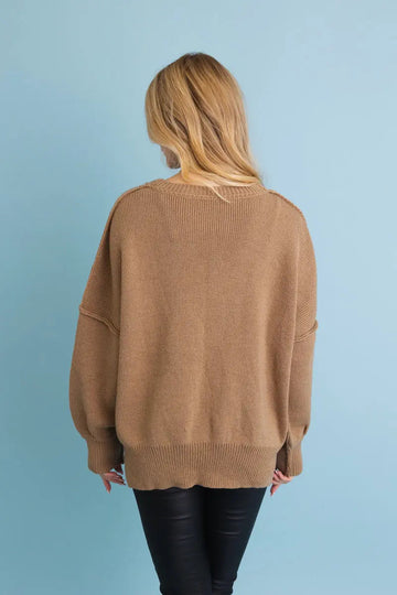 Cozy Mood Oversized Pullover Sweater - MeeeShop Women's Fashion