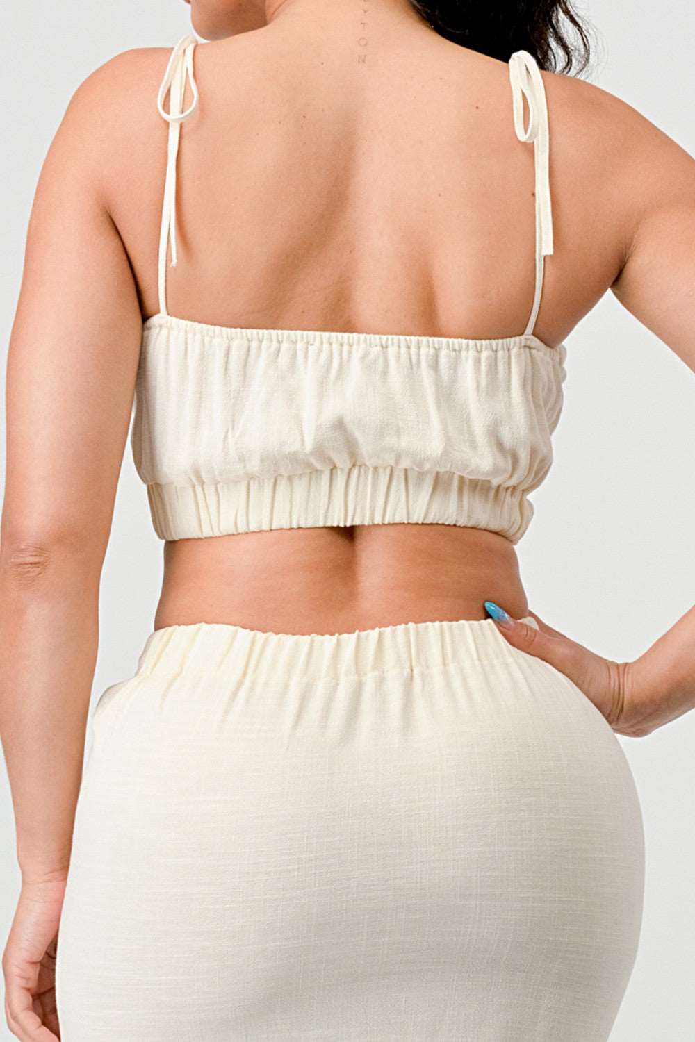 Cream Dream Ruched Set view 12 - The Dream.Collection Cream (one-piece)
