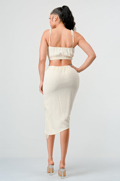Cream Dream Ruched Set view 9 - The Dream.Collection Cream (one-piece)