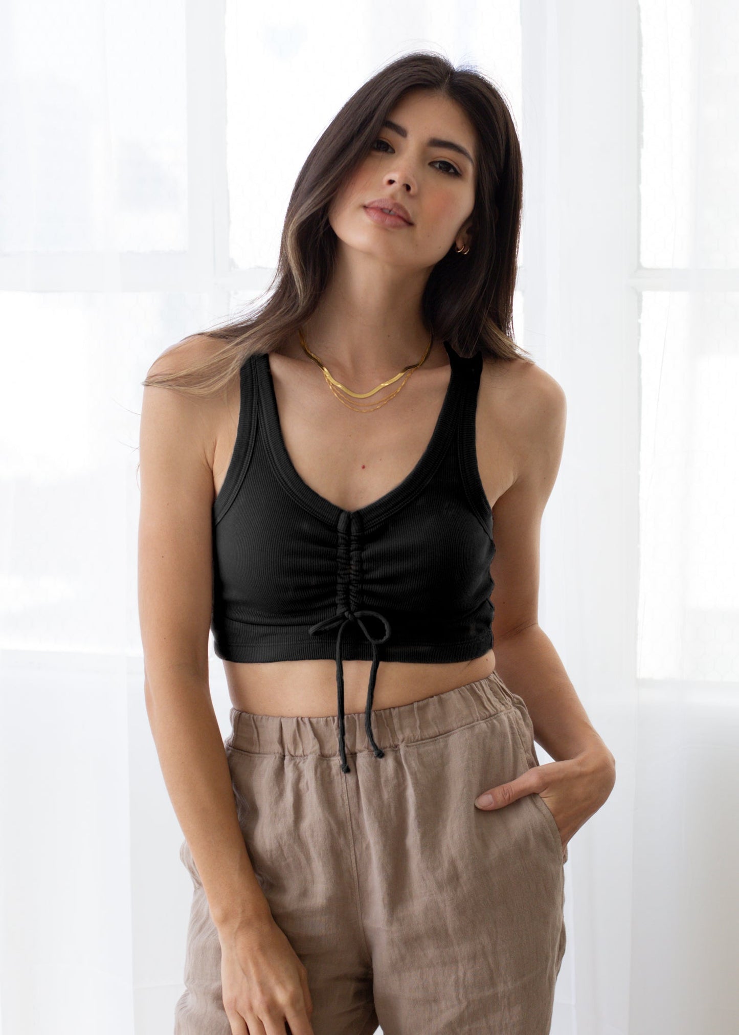 Crisscross Tank in S view 5 - Criss Cross Tank Tops