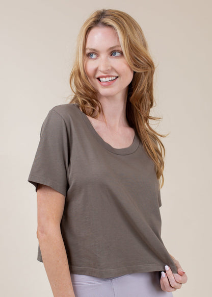 Cropped Easy Tee in XS view 4 - Easy Crop Tee (top)