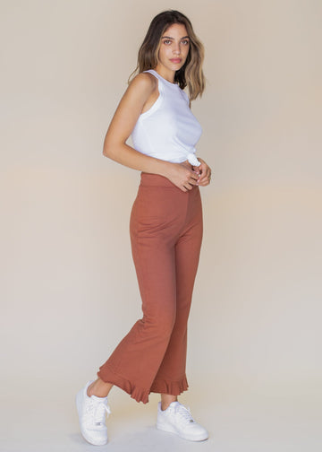 Cropped Frill Sweatpant - MeeeShop Women's Fashion