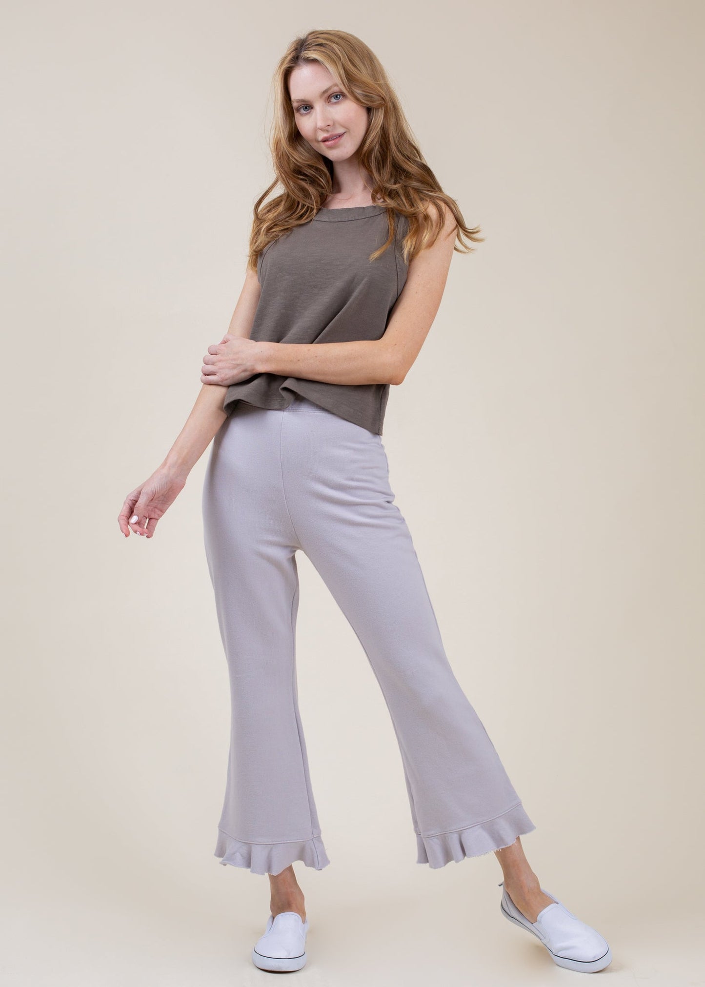 Cropped Frill Sweatpant in S view 6 (bottom)