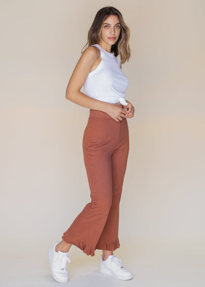 Cropped Frill Sweatpant in XS (bottom)