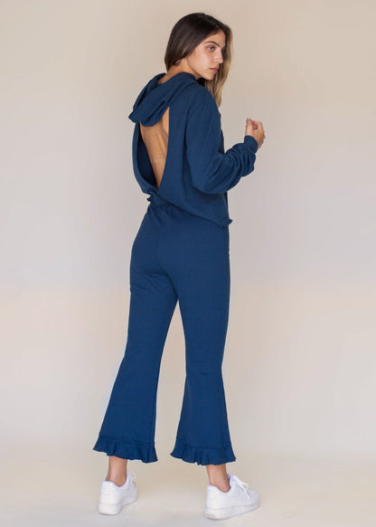 Cropped Frill Sweatpant in XS view 3 (bottom)