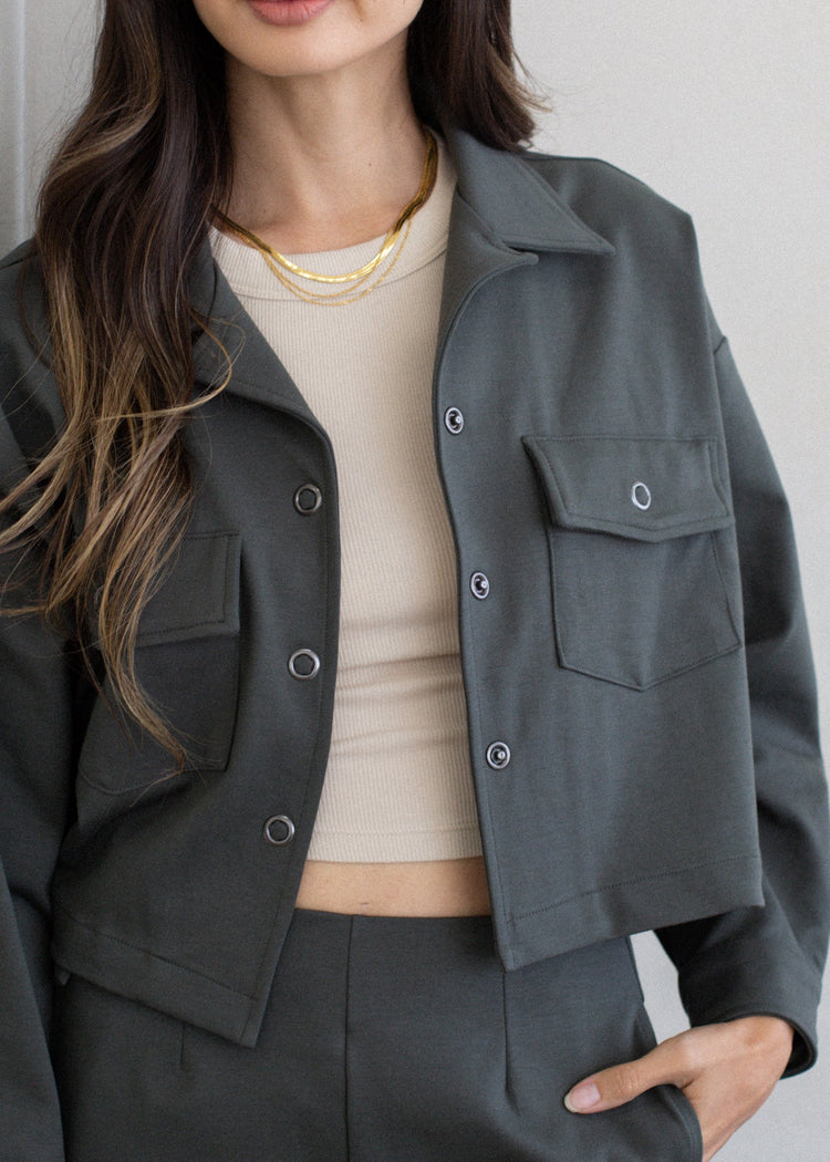 Cropped Worker's Jacket M view 3 (layer) - cropped workwear jacket, cropped workwear jacket men, croppe - shop at us.meeeshop