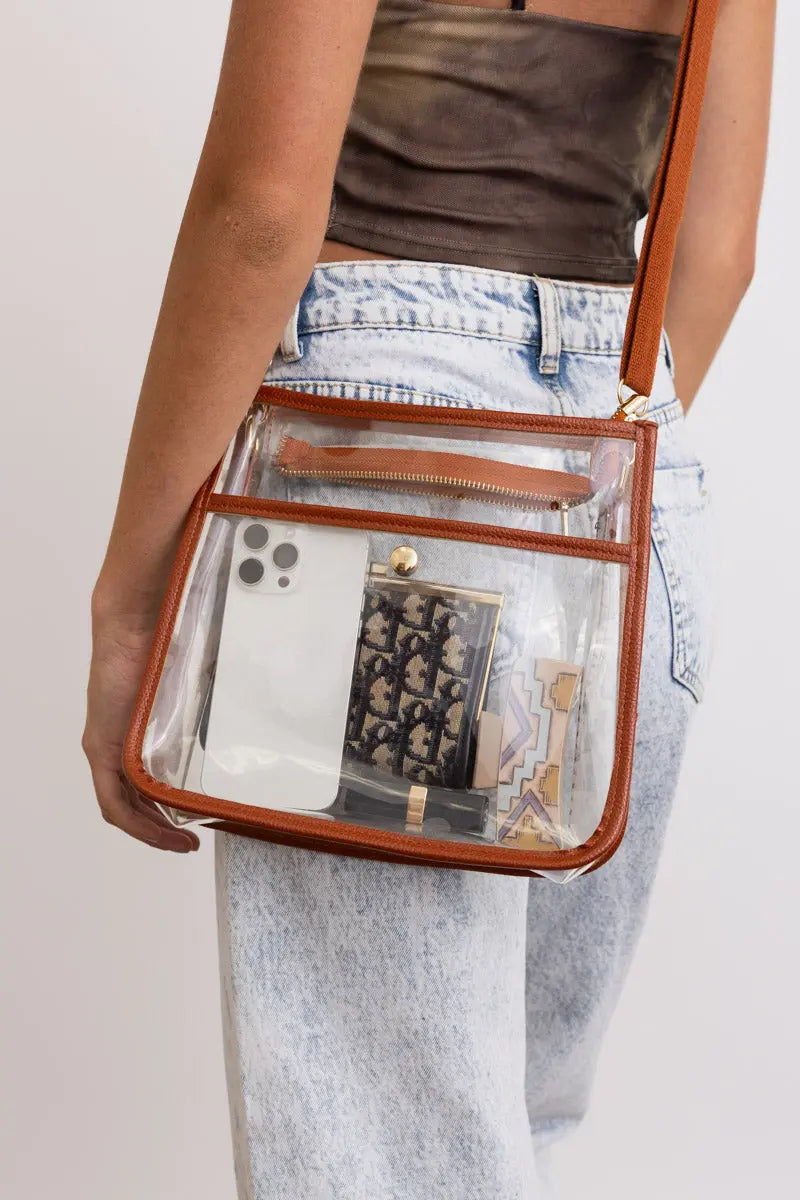 Crystal Clear Carry-all Messenger Bag - MeeeShop Women's Fashion