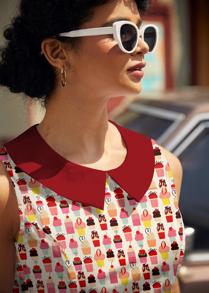 Cupcake Collared Dress in M view 3