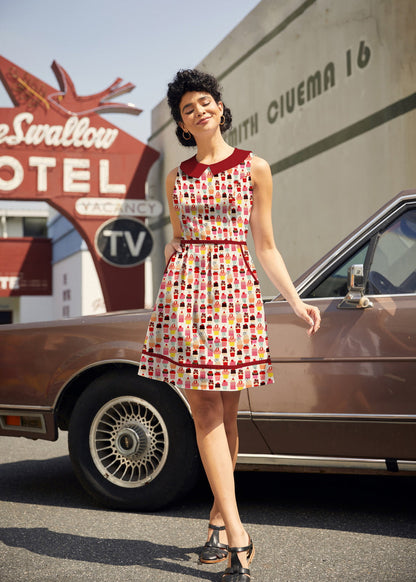 Cupcake Collared Dress in XS