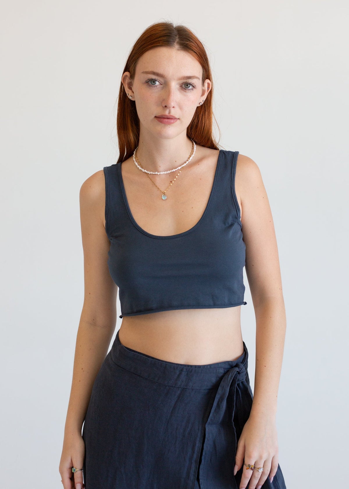 Cutoff Crop Tank - MeeeShop Women's Fashion