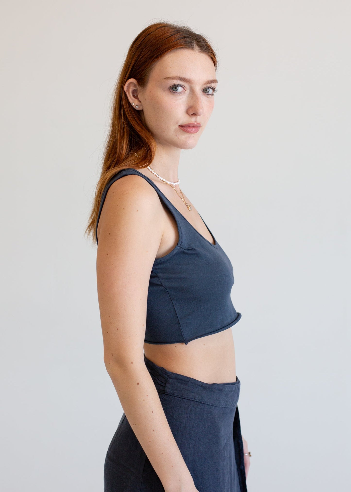 Cutoff Crop Tank in S view 5 - Cut Off Crop Tank (top)