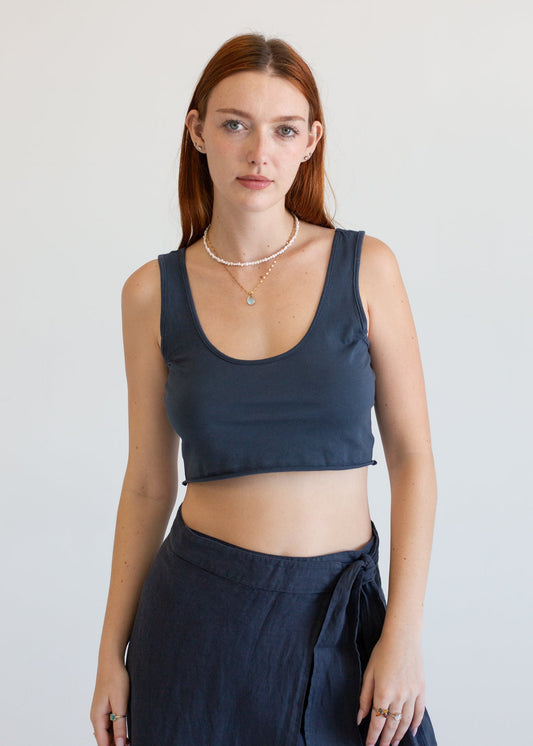 Cutoff Crop Tank in XS view 2 - Cut Off Crop Tank (top)