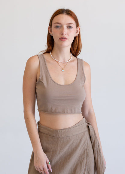 Cutoff Crop Tank in XS view 3 - Cut Off Crop Tank (top)