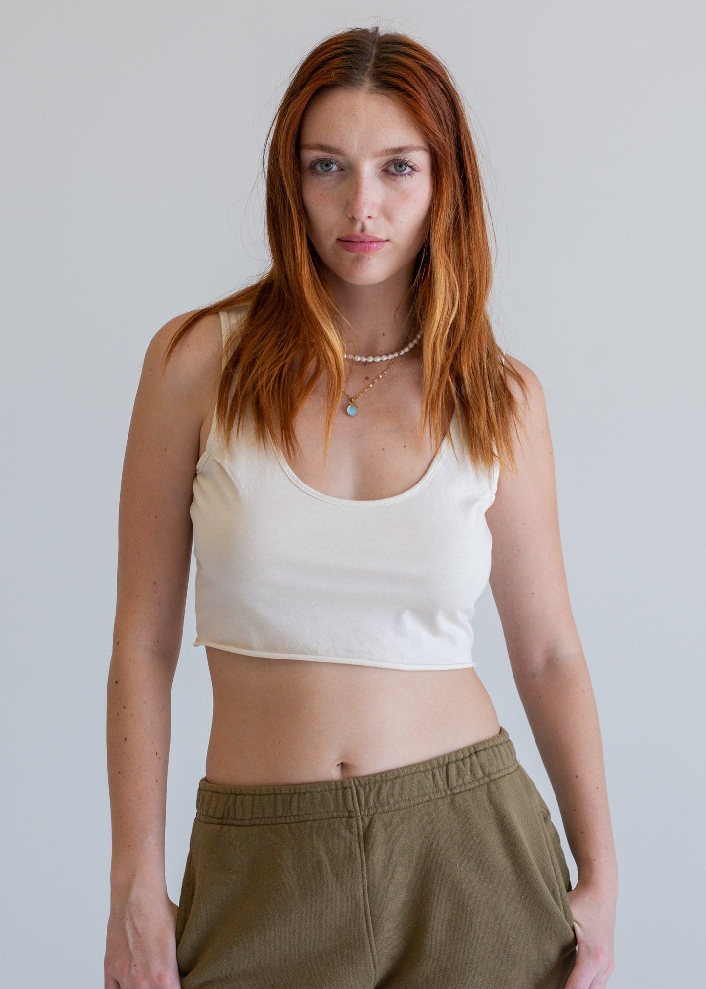 Cutoff Crop Tank in XS view 4 - Cut Off Crop Tank (top)