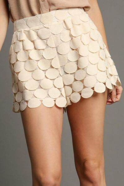 Umgee Polka Dot Lace Shorts Plus Size - us.meeeshop