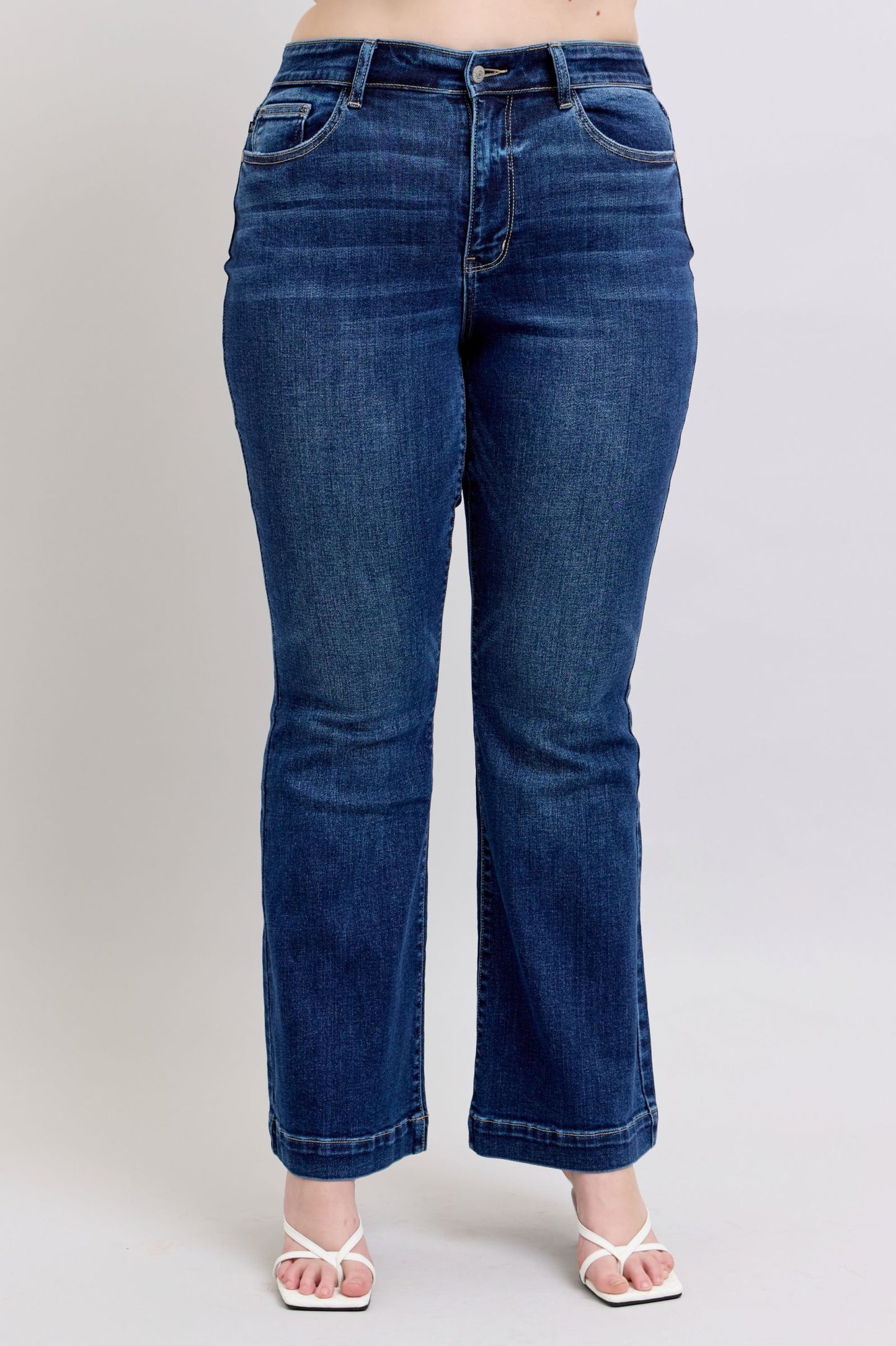 Judy Blue | High Rise Flare Jeans with Pockets Plus Size - us.meeeshop