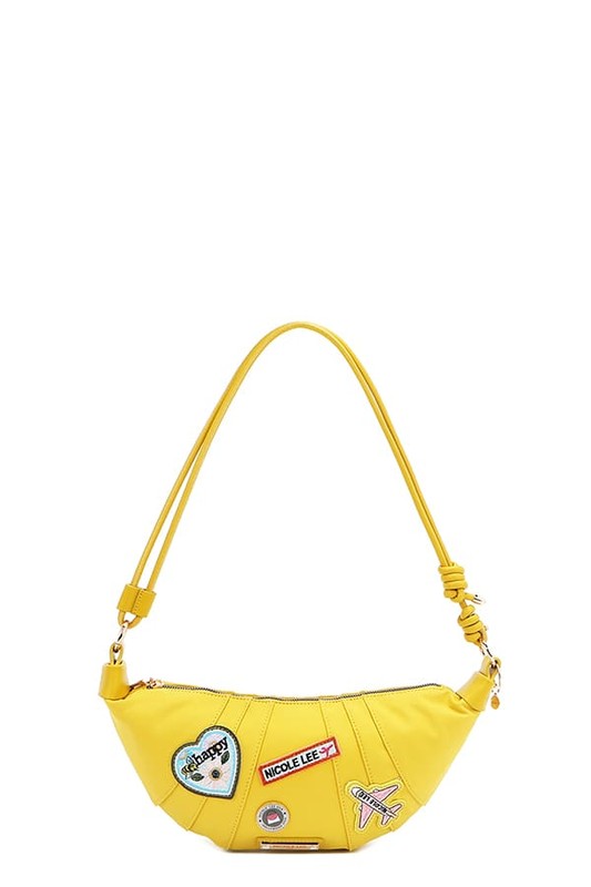 Nicole Lee USA Color Patch Croissant Bag in Yellow - us.meeeshop