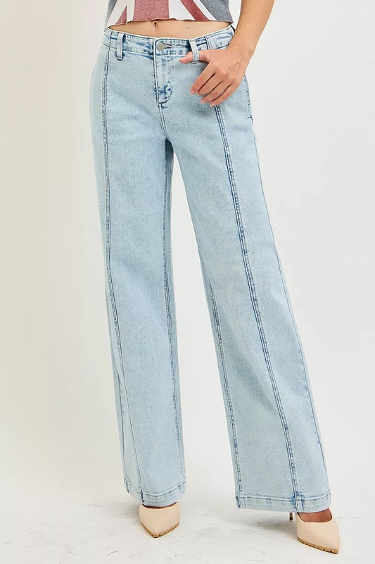 risen slouchy wide RISEN Slouchy Wide Leg Jeans view 2 (bottom) - shop at us.meeeshop