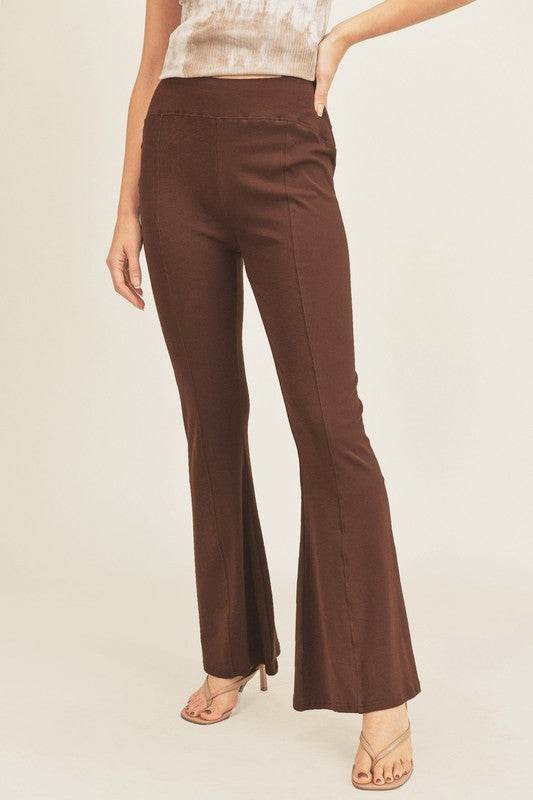 Aemi + Co High Waist Flare Pants - us.meeeshop