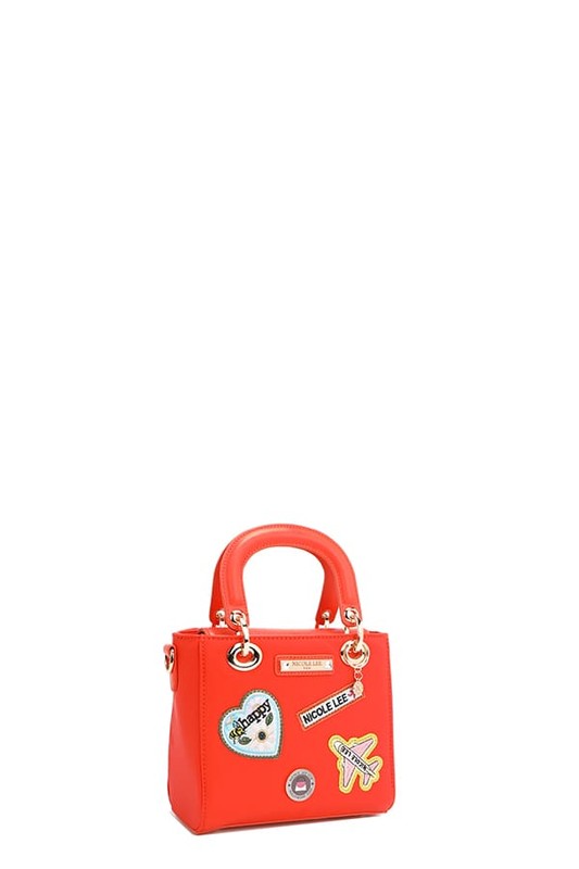 Nicole Lee USA Color Patch Handbag with Top Handle - us.meeeshop