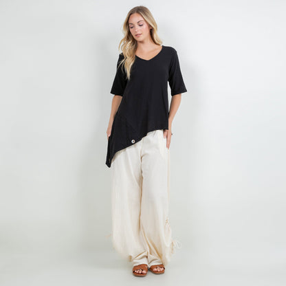 Dagny Top - Cotton Knit Accents Overlay a Fun Sidekick 100% Cotton Gauze in 1 (S/M) view 13 - Fall Wardrobe Essential