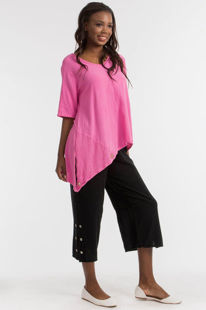 Dagny Top - Cotton Knit Accents Overlay a Fun Sidekick 100% Cotton Gauze in 2 (L/XL) view 22 - Fall Wardrobe Essential