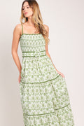 Dainty Flora Woven Maxi Dress view 7 (dress) - dainty floral dress, dainty floral dress with sleeves, d - shop at us.meeeshop