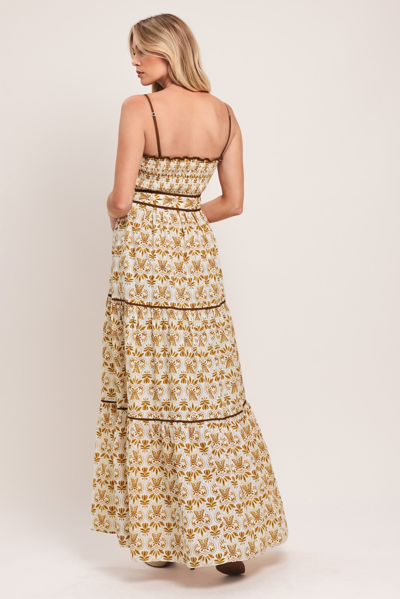 Dainty Flora Woven Maxi Dress view 10 - Dainty Floral Dress
