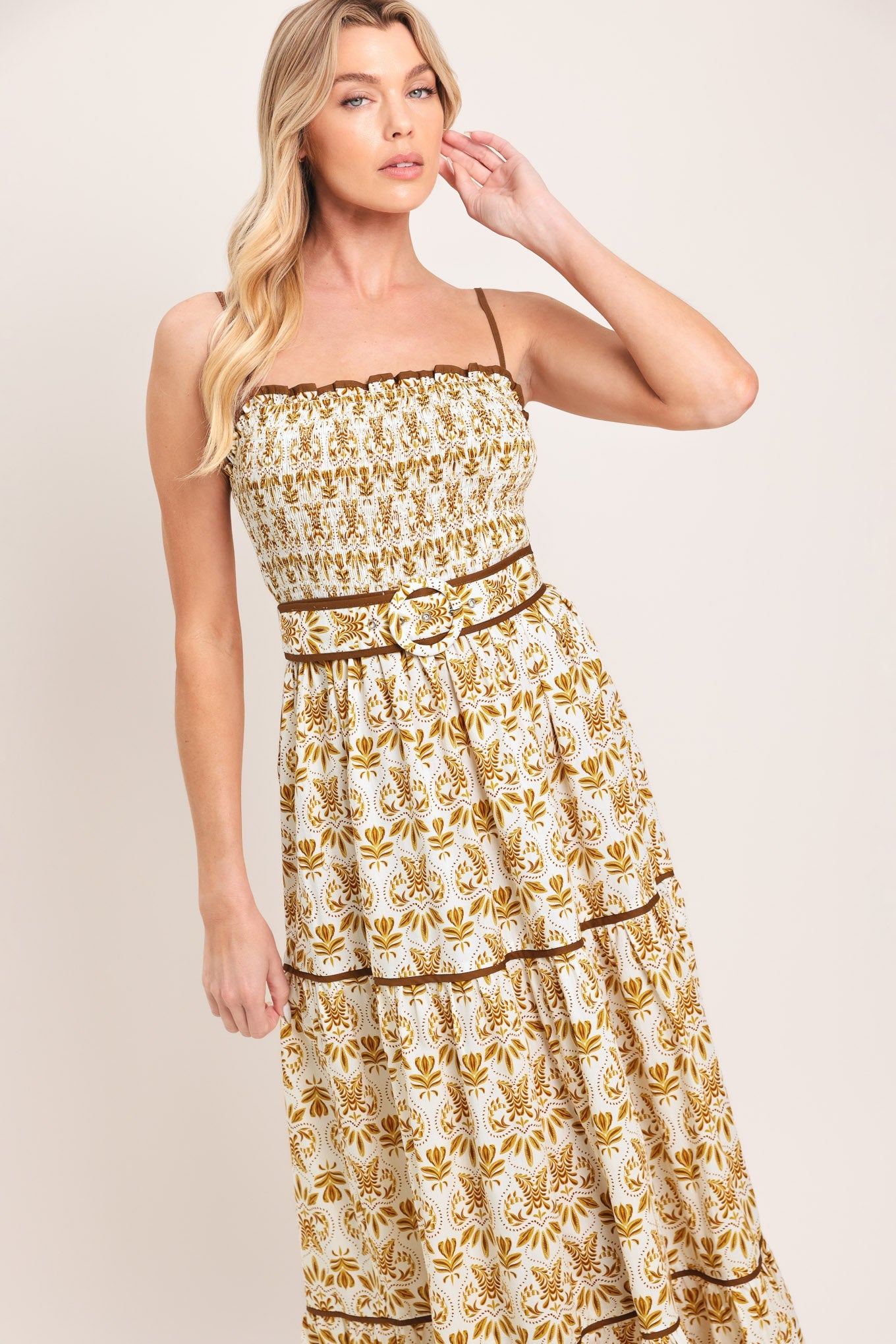 Dainty Flora Woven Maxi Dress view 8 - Dainty Floral Dress