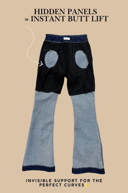Daisy Tummy Control Hip Lifter High Rise Modern Flare Jeans view 10 - High-Waisted (bottom)