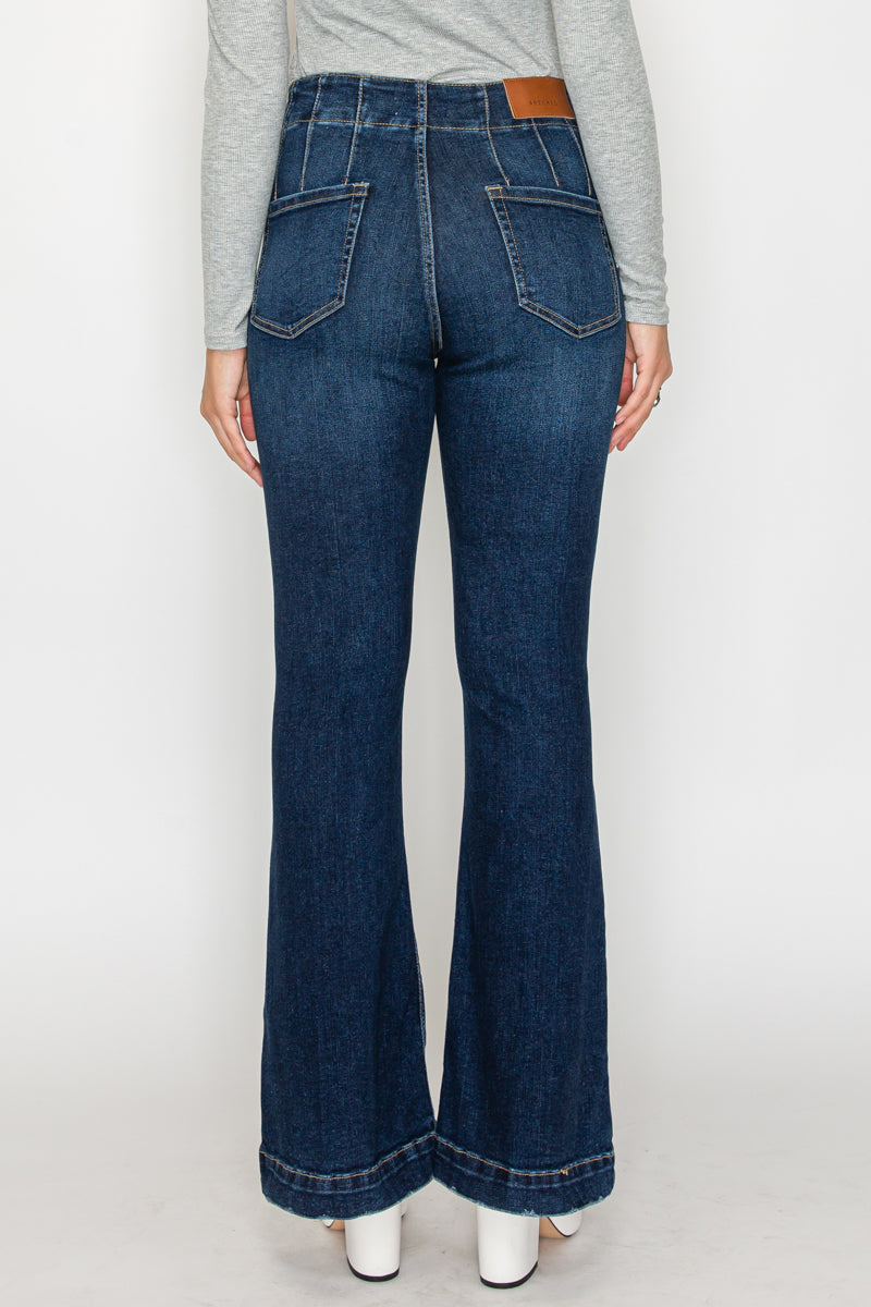 Daisy Tummy Control Hip Lifter High Rise Modern Flare Jeans in 9 (28) view 4 - High-Waisted (bottom)