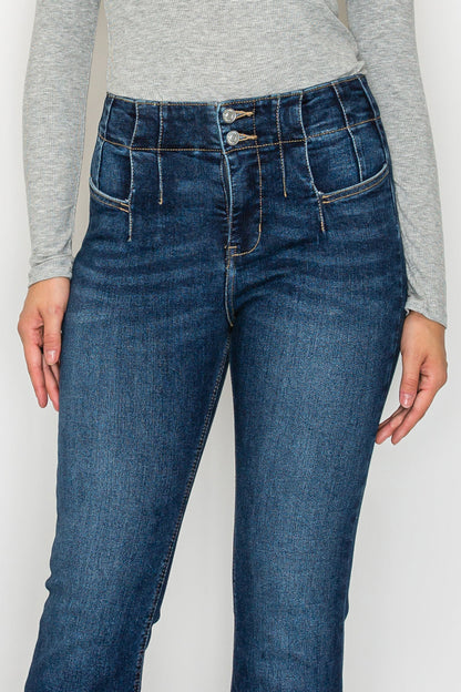 Daisy Tummy Control Hip Lifter High Rise Modern Flare Jeans in 13 (30) view 6 - High-Waisted (bottom)