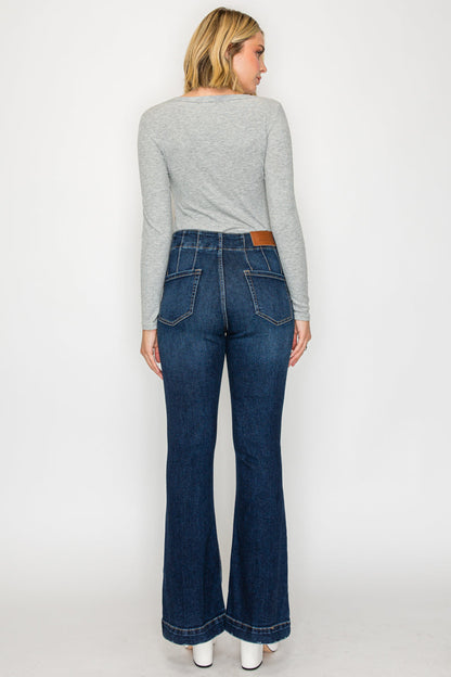 Daisy Tummy Control Hip Lifter High Rise Modern Flare Jeans view 9 - High-Waisted (bottom)