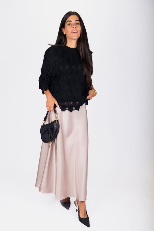 Dakota Skirt (light Khaki) in XS view 2 - Khaki Skirt