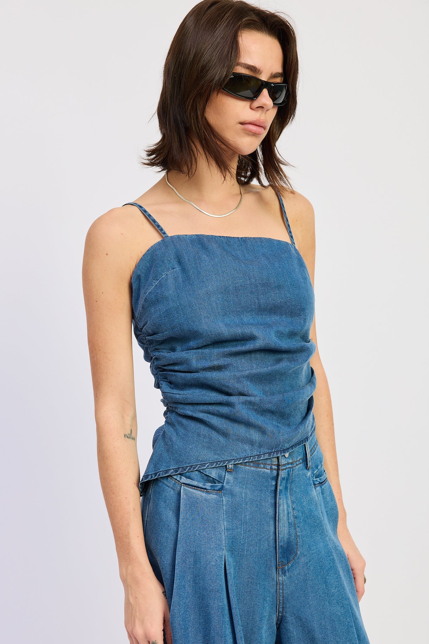 Dakota Top in Denim Blue view 2 - Dakota Top Dresser