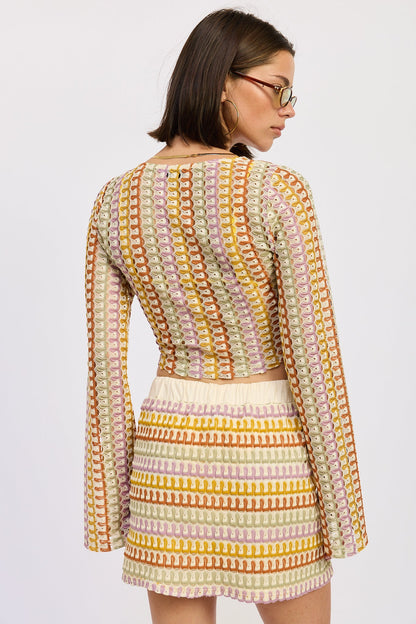 Daleyza Mini Skirt in Sage Multi view 3 - Daleyza Dress