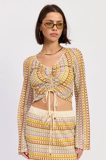 Daleyza Top in Sage Multi view 4 - Daleyza Poncho Top