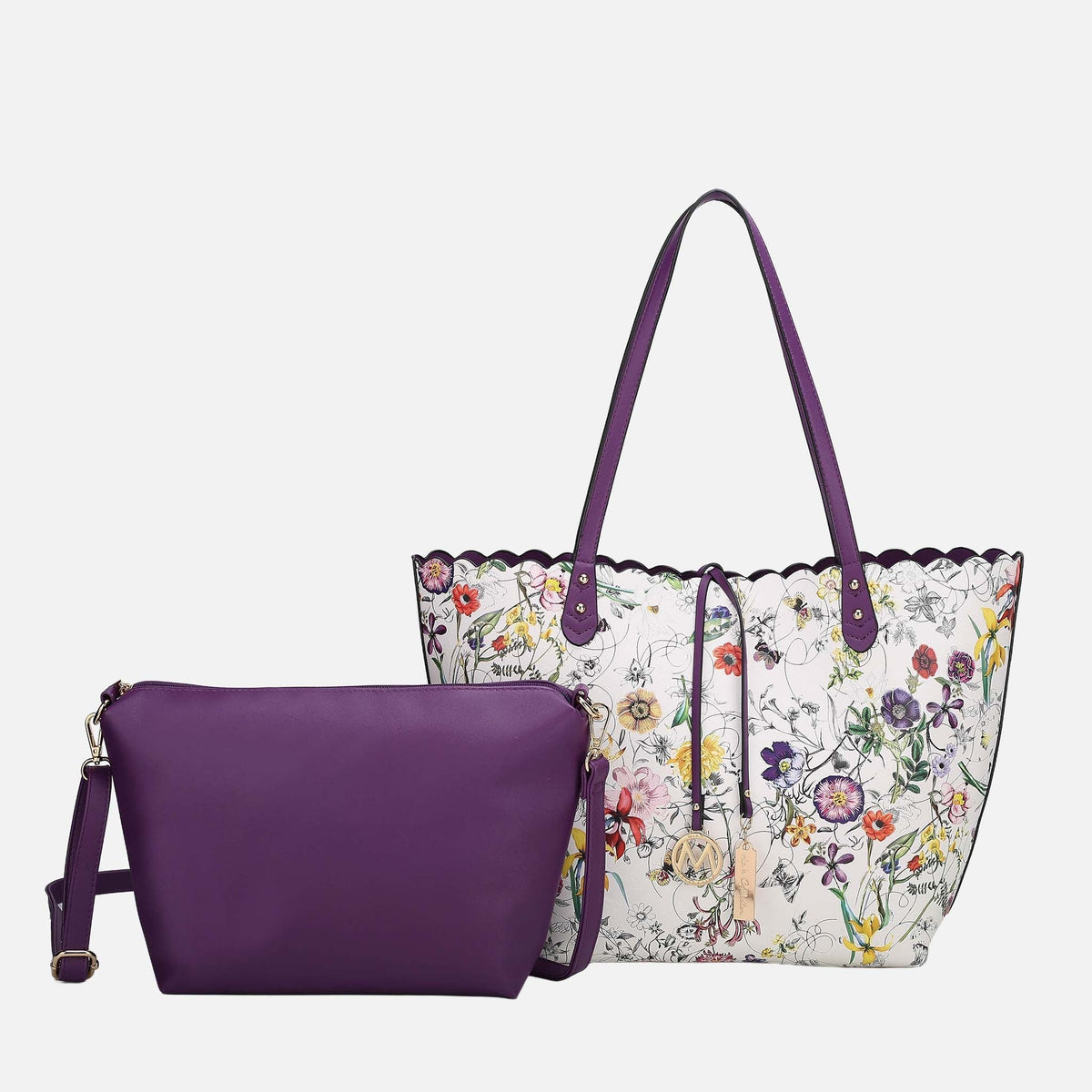 Danielle Tote Bag and Set in Coral view 6 (one-piece)