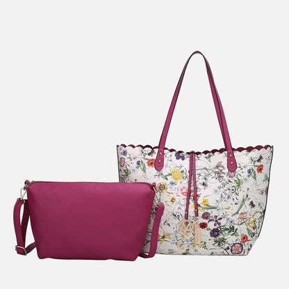 Danielle Tote Bag and Set in Fuchsia view 7 (one-piece)