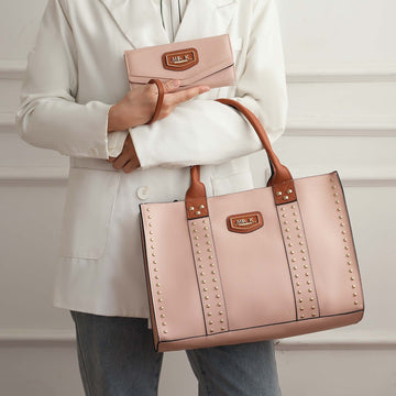 Davina Tote Bag and Wallet Set in Black view 2 - Divina Tote Bag (one-piece)