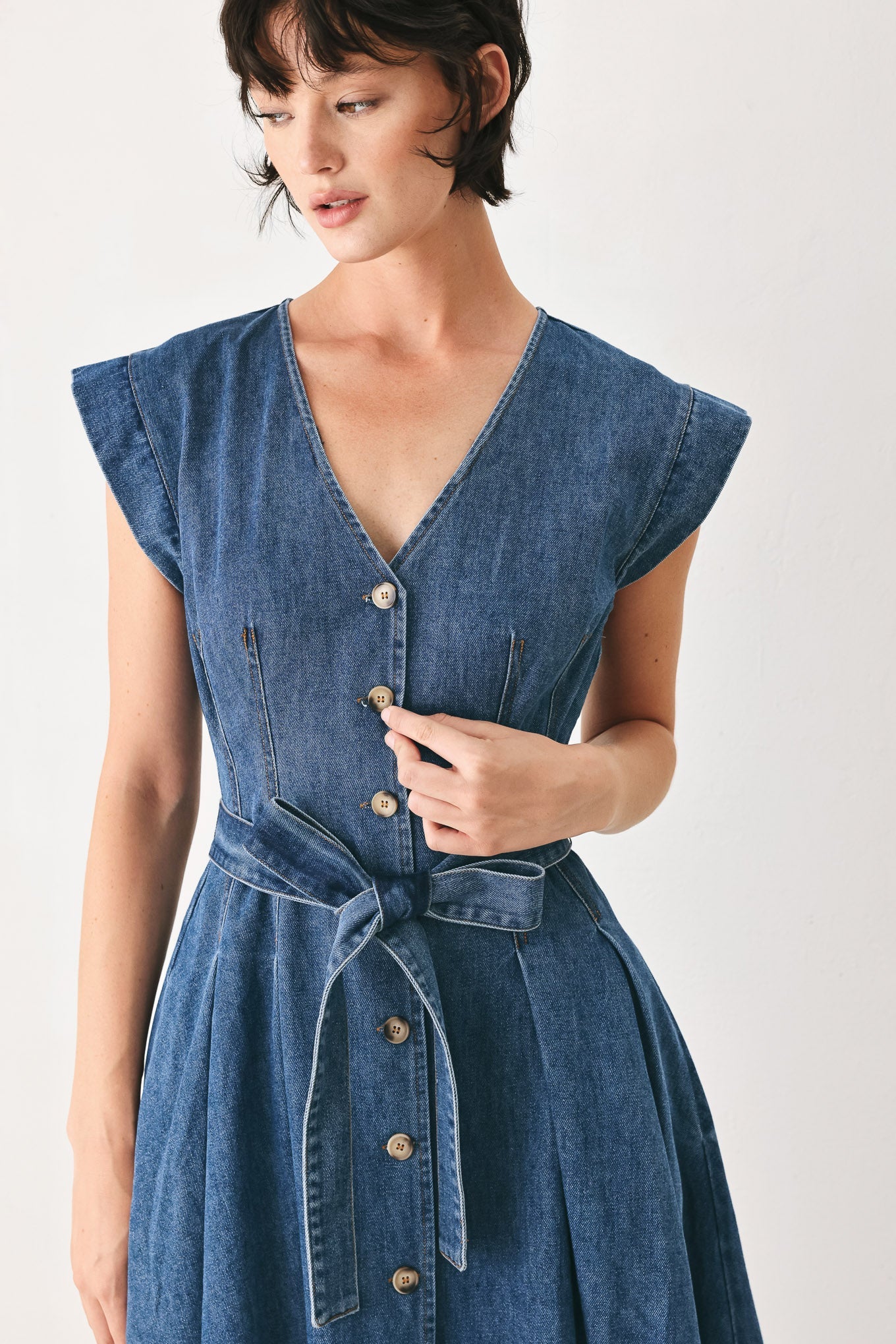 Daydream Denim Midi Dress view 4 - Daydream Denim Dress Gorman