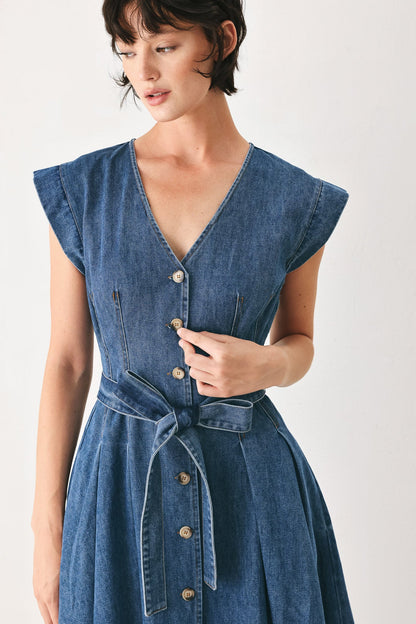 Daydream Denim Midi Dress view 4 - Daydream Denim Dress Gorman