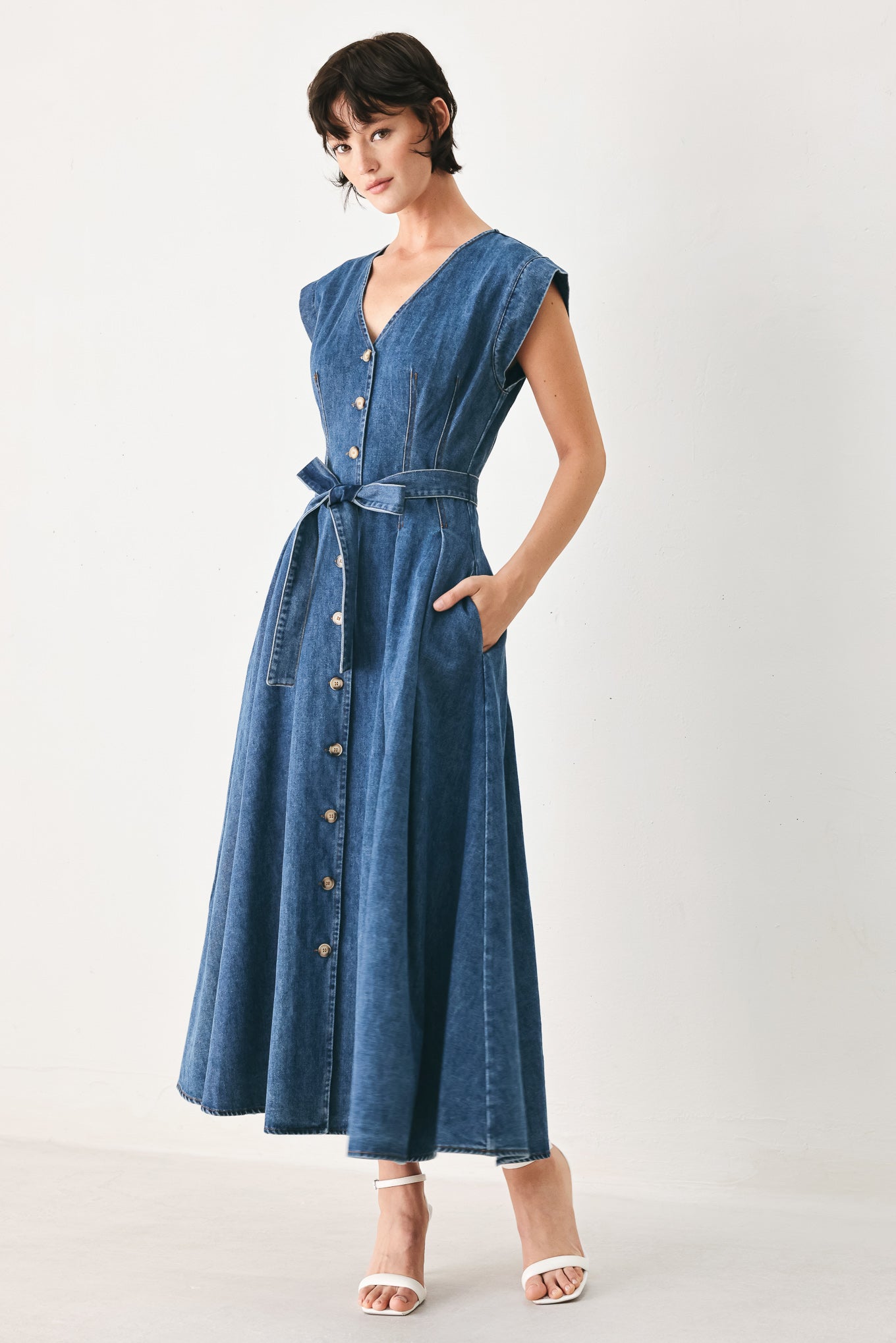 Daydream Denim Midi Dress view 5 - Daydream Denim Dress Gorman