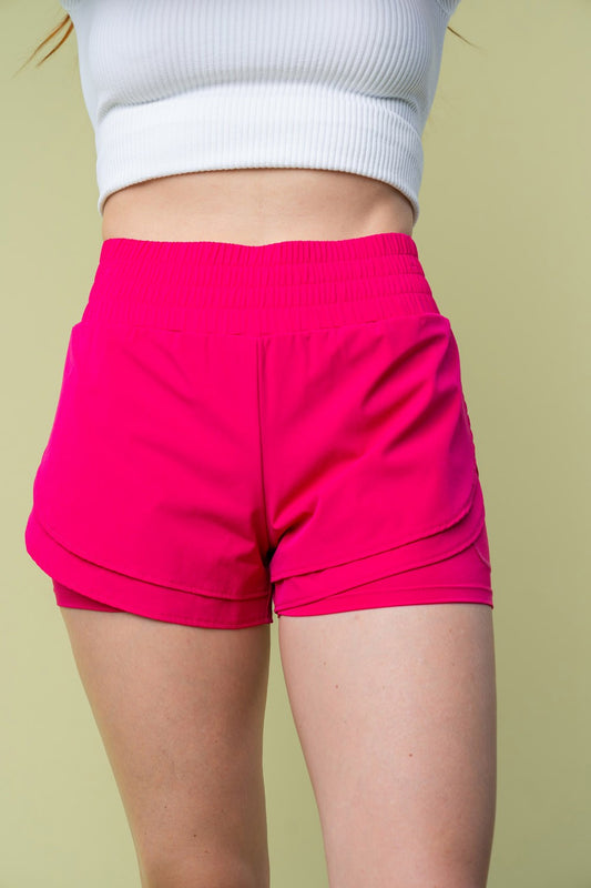 White Birch Full Size High Waisted Knit Shorts | us.meeeshop