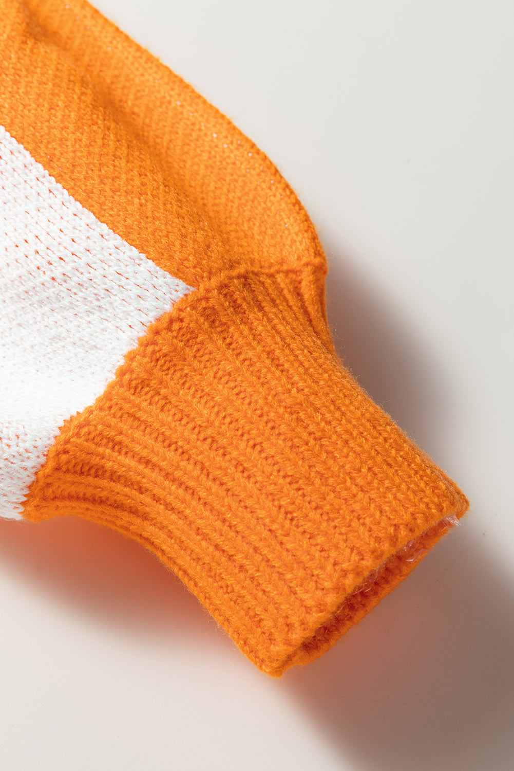 neck checkered sweater V Neck Checkered Sweater - Tangerine view 7 (layer) - shop at us.meeeshop