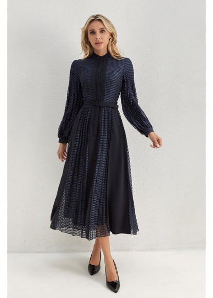 Deep Navy Bloom Midi Dress in XL view 5 - Deep Navy Dress Shirt