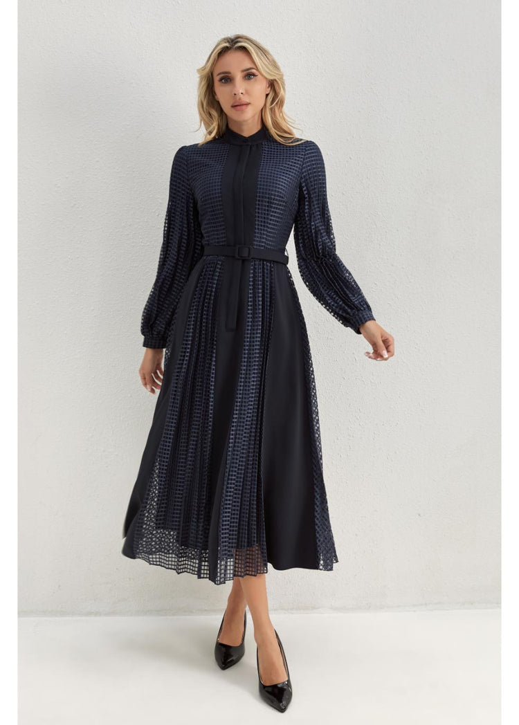 Deep Navy Bloom Midi Dress XL view 5 (dress) - deep navy dresser, deep navy dress shirt, deep navy dres - shop at us.meeeshop